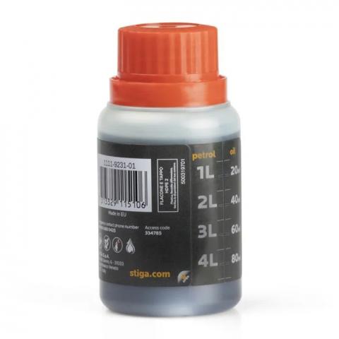 Двутактово синтетично масло Stiga 100% Synthetic 100 мл, снимка 2 - Масла