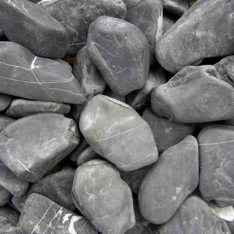Черен мрамор 32-60мм, 25 кг - Градински камъни