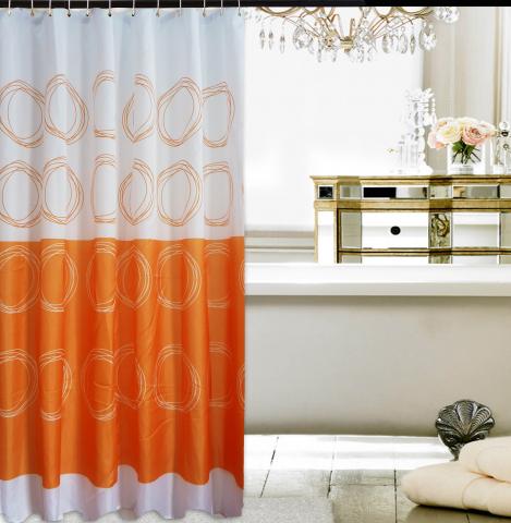 Завеса за баня 180х200, щампа, снимка 2 - Текстилни завеси
