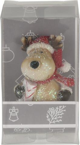 Фигура Дядо Коледа 4х3х7см, 
блестяща, микс, снимка 4 - Коледни фигури