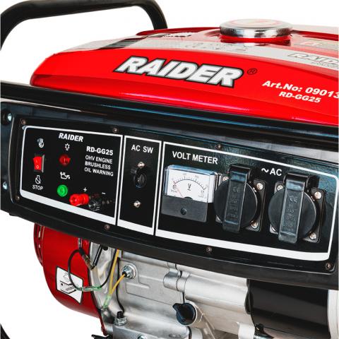 Бензинов генератор за ток Raider RD-GG25 2.8kW, снимка 4 - Бензинови генератори