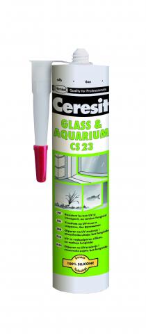 Силикон  за стъкло CERESIT CS 23 прозрачно 280 мл. - Силикони