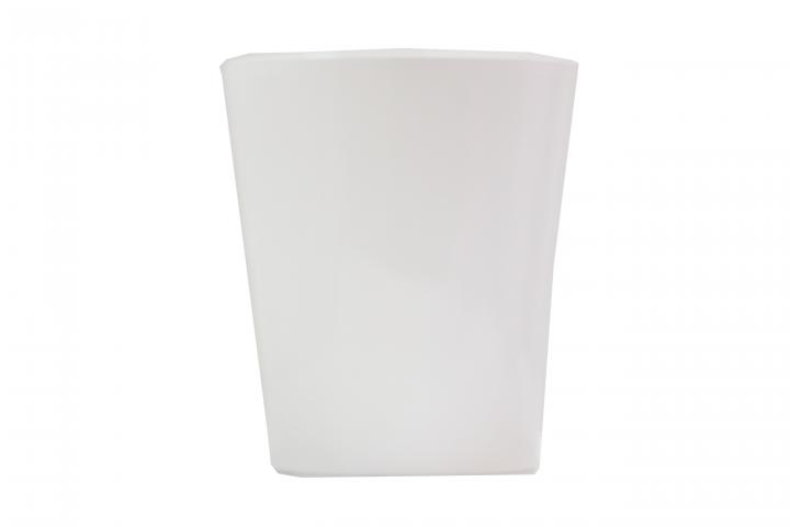 Кашпа 13 см бяла, снимка 2 - Керамични кашпи