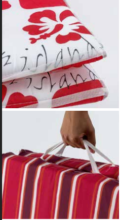 Постелка за плаж с дръжки 155x50x1.5cm, снимка 2 - Маси и столове