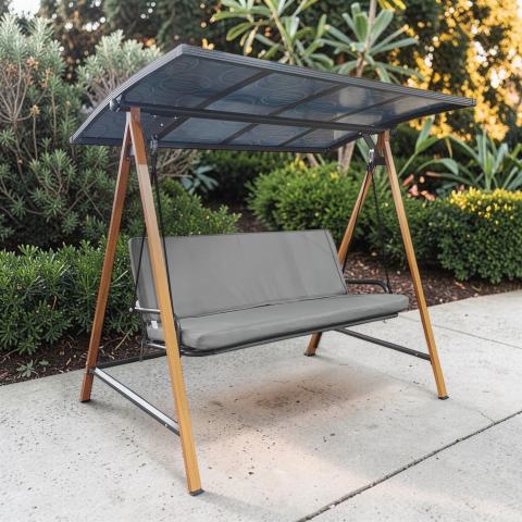 Люлка триместна 210x120x175 см Nomad, снимка 2 - Метални люлки