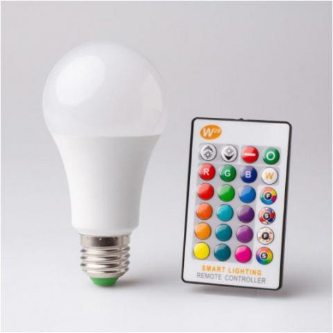 LED крушка E27 8W RGBW с дистанционно - Лед крушки е27