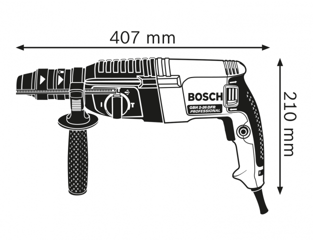 Перфоратор Bosch Blue GBH 2-26 DFR, снимка 2 - Кабелни перфоратори
