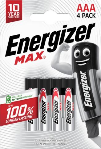 Батерии Energizer MAX AAA, 4 бр. - Батерии