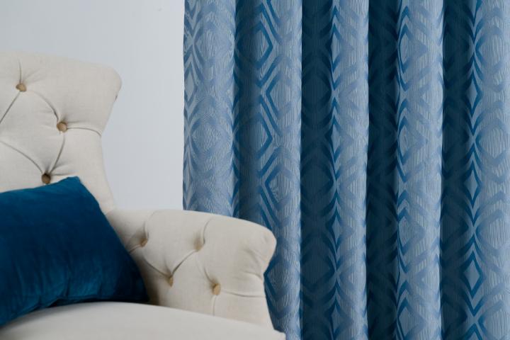 Перде Giuseppe 280 см синьо, снимка 6 - Пердета по каталог (поръчка)