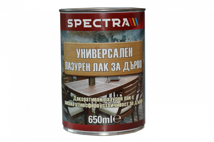 Универсален лазурен лак Spectra 0.65л, дъб - Алкидни лазурни лакове