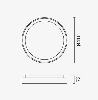 LED плафон Optonica 36 W черно/злато, снимка 5 - Плафони
