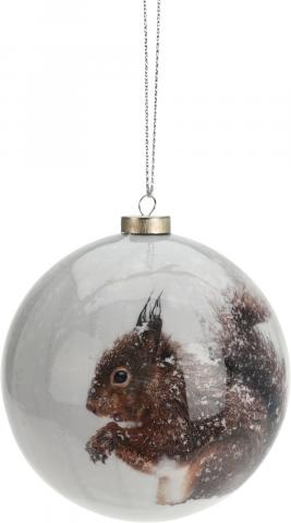 Коледна топка с вътрешни фигури 8 см, снимка 3 - Коледни топки