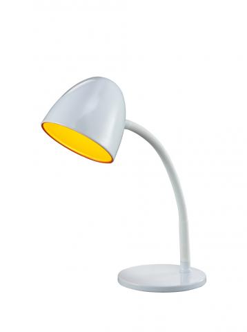 LED работна лампа 1x4.5 W, цвят бял с оранж - Лампи за бюро