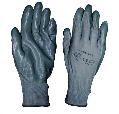 Работни ръкавици сивo трико/нитрилРъкавици сивo трико/нитрил - Ръкавици от изкуствени материи