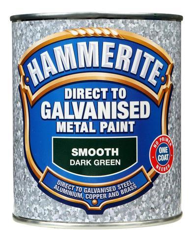 Боя за цветни метали Hammerite 0.75л, зелена - Бои 3в1