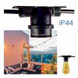 Декоративен кабел с 5 фасунги, 230V, 5.2м IP 44 с щепсел