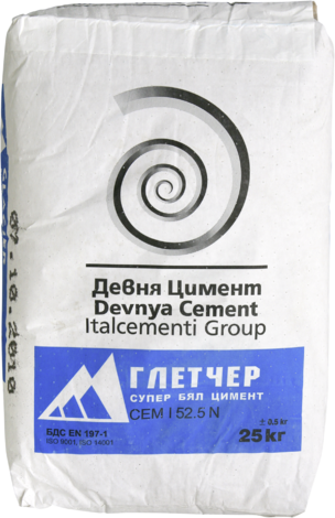 Супер бял цимент ГЛЕТЧЕР - Цимент