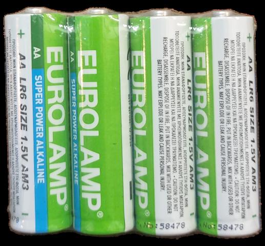 Батерия 4 бр. АА/LR6 1.5V SUPER POWER вакум - Батерии