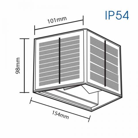 Соларен LED аплик IKAR, 4W 70lm 4000K  IP54, снимка 2 - Градински лампи