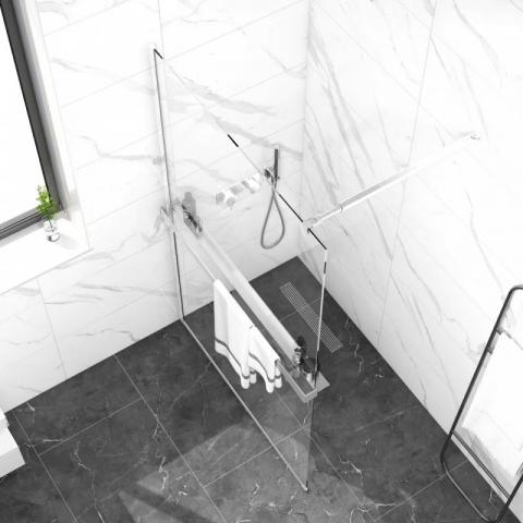 Лавица за параван, хром, снимка 4 - Поставки за кърпи