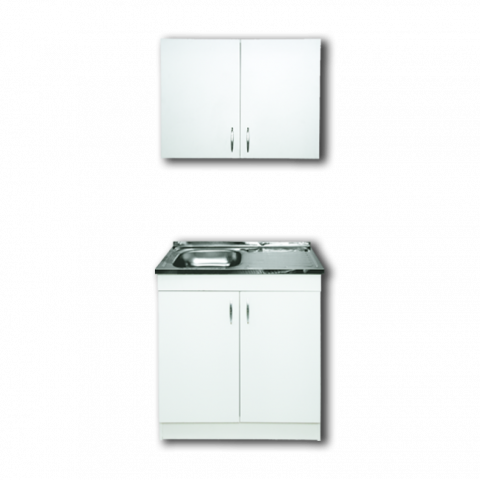Кухня Еко Мини бяла горен шкаф - Готови кухни