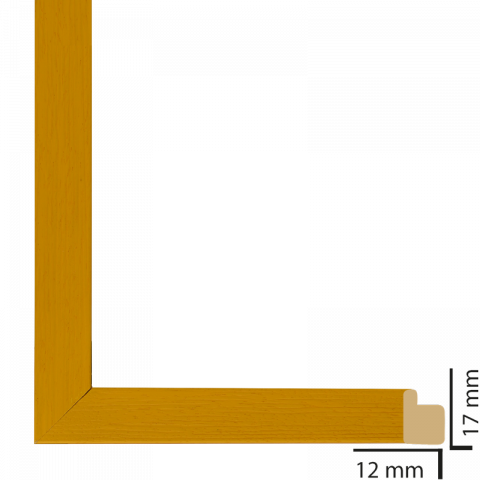 Рамка с паспарту дърво 30x40 см жълто - Картини и рамки