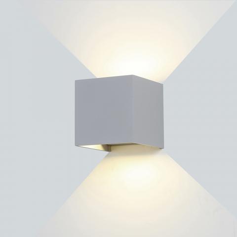 LED фасадно тяло Залцбург 6W-600Lm IP54 4000K, сиво, снимка 3 - Градински лампи
