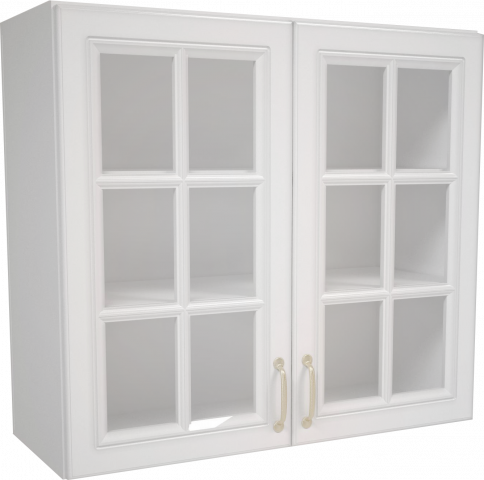 Горен шкаф с витрина 80х72 Мишел - Модулни кухни с онлайн поръчка
