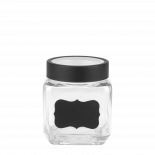 Стъклен буркан с табелка за надписване 500 мл