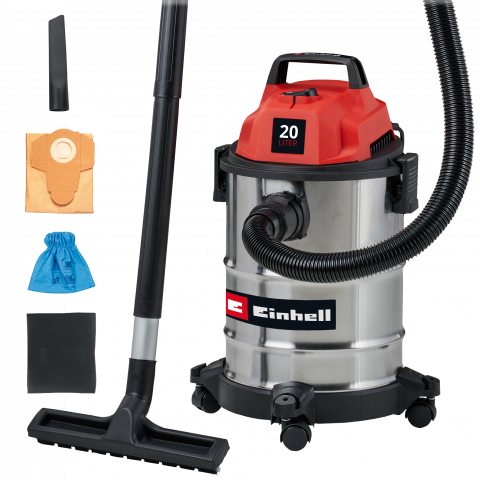 Прахосмукачка за сухо и мокро почистване Einhell TC-VC 2045 S, снимка 3 - Прахосмукачки за сухо и мокро почистване