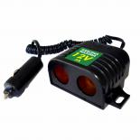 Авто разклонител 12/24 V 5 Аh с кабел