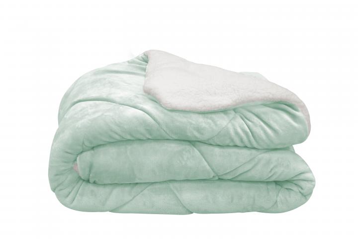 Завивка Easy Home Sherpa 240х220 см мента - Олекотени завивки