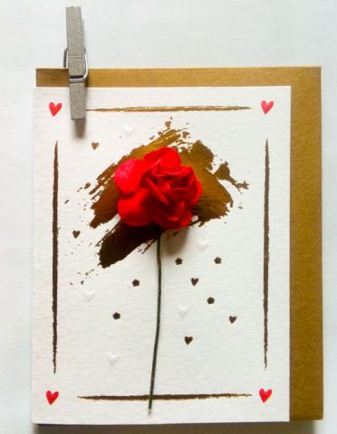 Картичка мини БИЖУ Рози - Поздравителни картички