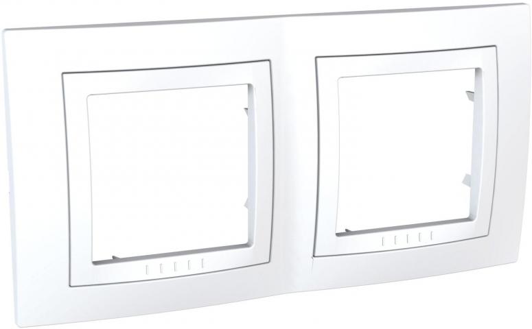 Рамка двойна бяла Unica B - Ключове и контакти