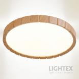 LED плафон GORDON max.54W 3000K-4000K-6500K 3240lm 220V димируем с дитанционно ф385mm светло дърво