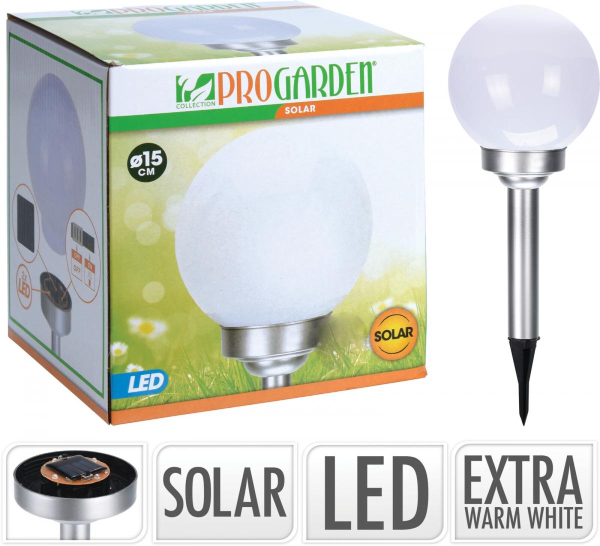 Соларна LED топка 15CM, топла светлина 12066681 на топ цена — Home Max ...