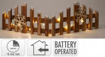 Коледна декоративна ограда LED 20 см кафява