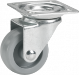 Мебелно завиващо колело 25х15 мм сиво