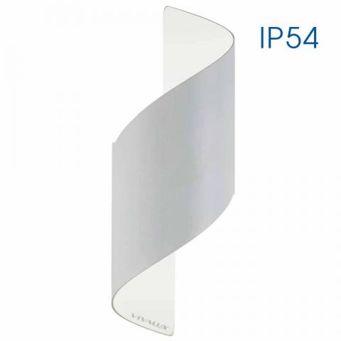 LED фасаден аплик APOLLO 230V 2x5W 4000К IP54 бял, снимка 4 - Градински лампи