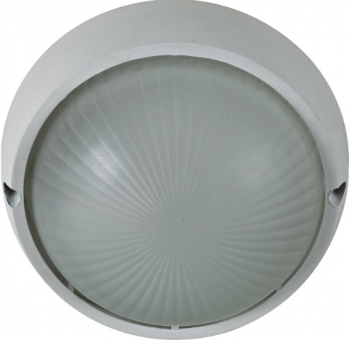 Влагозащитена плафониера max 60W,E27, IP44 бял - Градински лампи