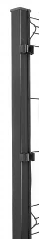 Квадратен ограден стълб 50 x 50 x 1.5 mm H=2.0 m с анкерна планка Цвят сив (RAL 7016) - Колове