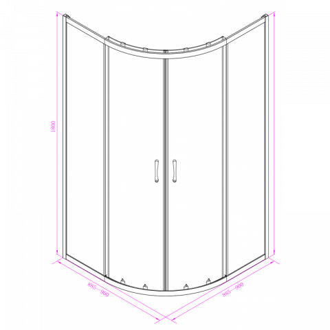 Душ кабина Пролет 90х90х180см, снимка 2 - Овални кабини
