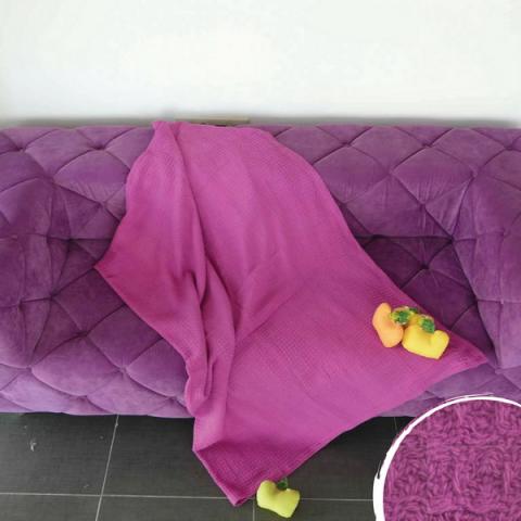 Одеяло ВАФЕЛ 150х200 см - лилаво, снимка 2 - Одеяла