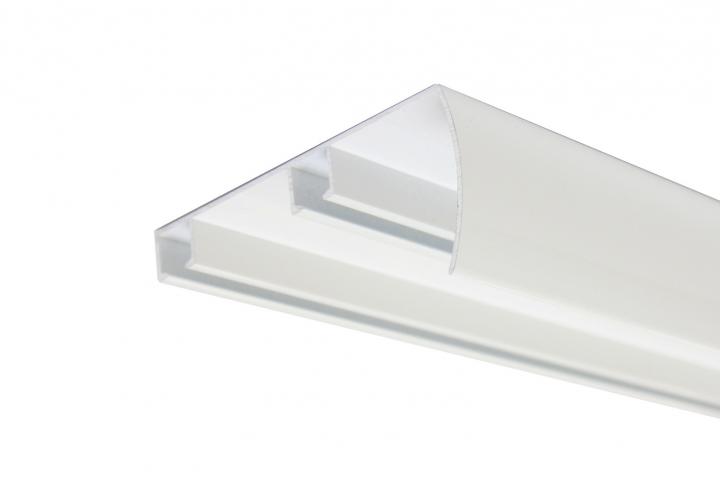 Двоен алуминиев корниз Олеа 250 см бял - Метални корнизи