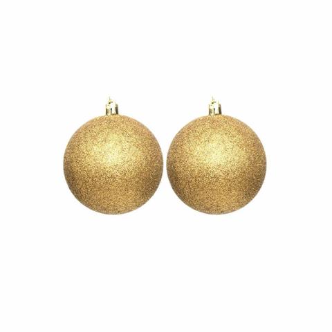 Коледни топки-сет 6х8см, златни, снимка 3 - Коледна украса