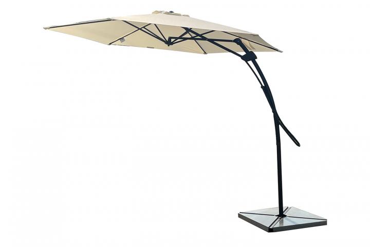 Градински чадър Ф300 см, бежов - Балконски чадъри