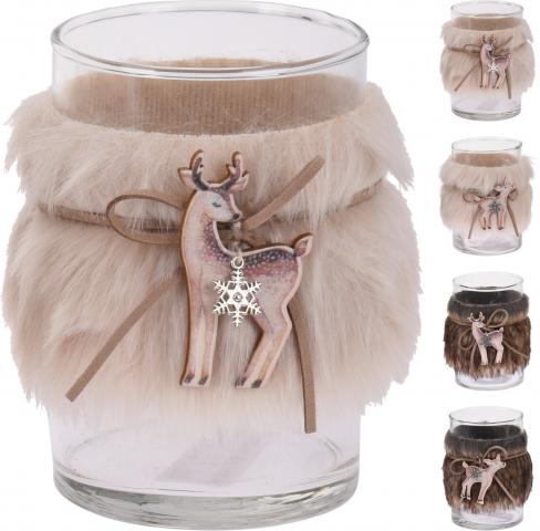 Свещник с кожен декор №2 - Декорация