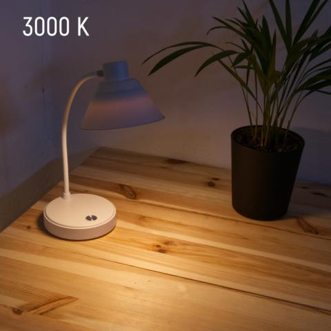 LED работна лампа, акумулаторна, 150 lm, 3000/4000/6400 K, бял, снимка 8 - Лампи за бюро