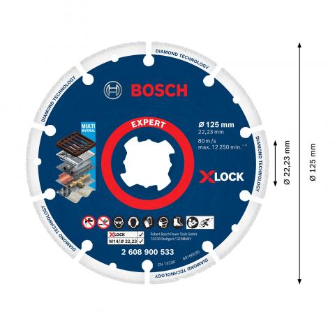 Диамантен диск за рязане на метал Bosch Expert 125x22.23 мм, снимка 3 - Диамантени дискове