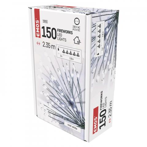 LED светлинна верига-светещи клъстери, 2.35м студено бяла, снимка 2 - Светеща верига
